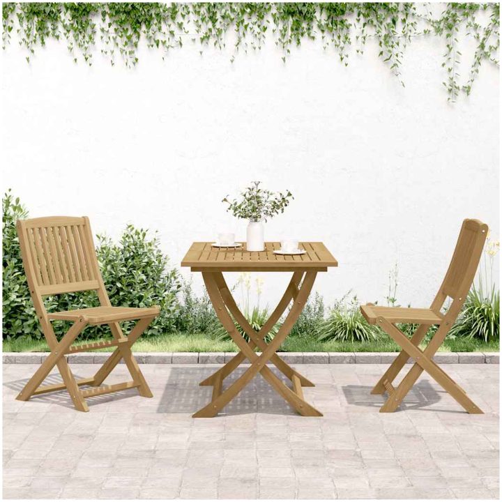 Hopfällbara trädgårdsstolar 2 st 57x48,5x90 cm massiv akacia vidaXL – bild 3