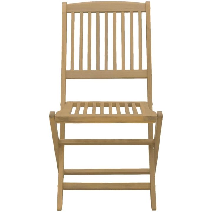 Hopfällbara trädgårdsstolar 2 st 57x48,5x90 cm massiv akacia vidaXL – bild 5