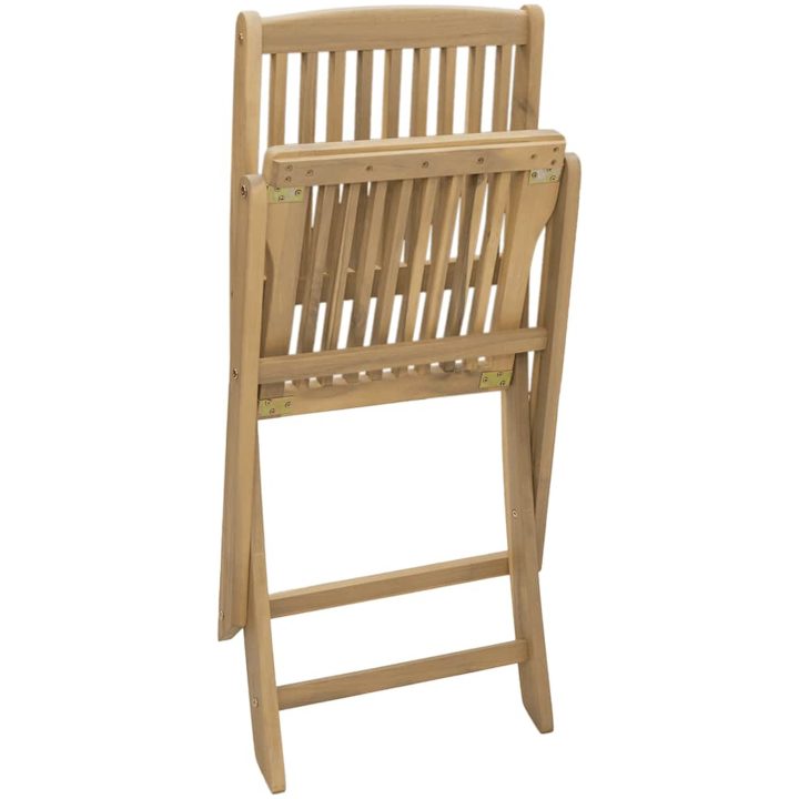 Hopfällbara trädgårdsstolar 2 st 57x48,5x90 cm massiv akacia vidaXL – bild 8
