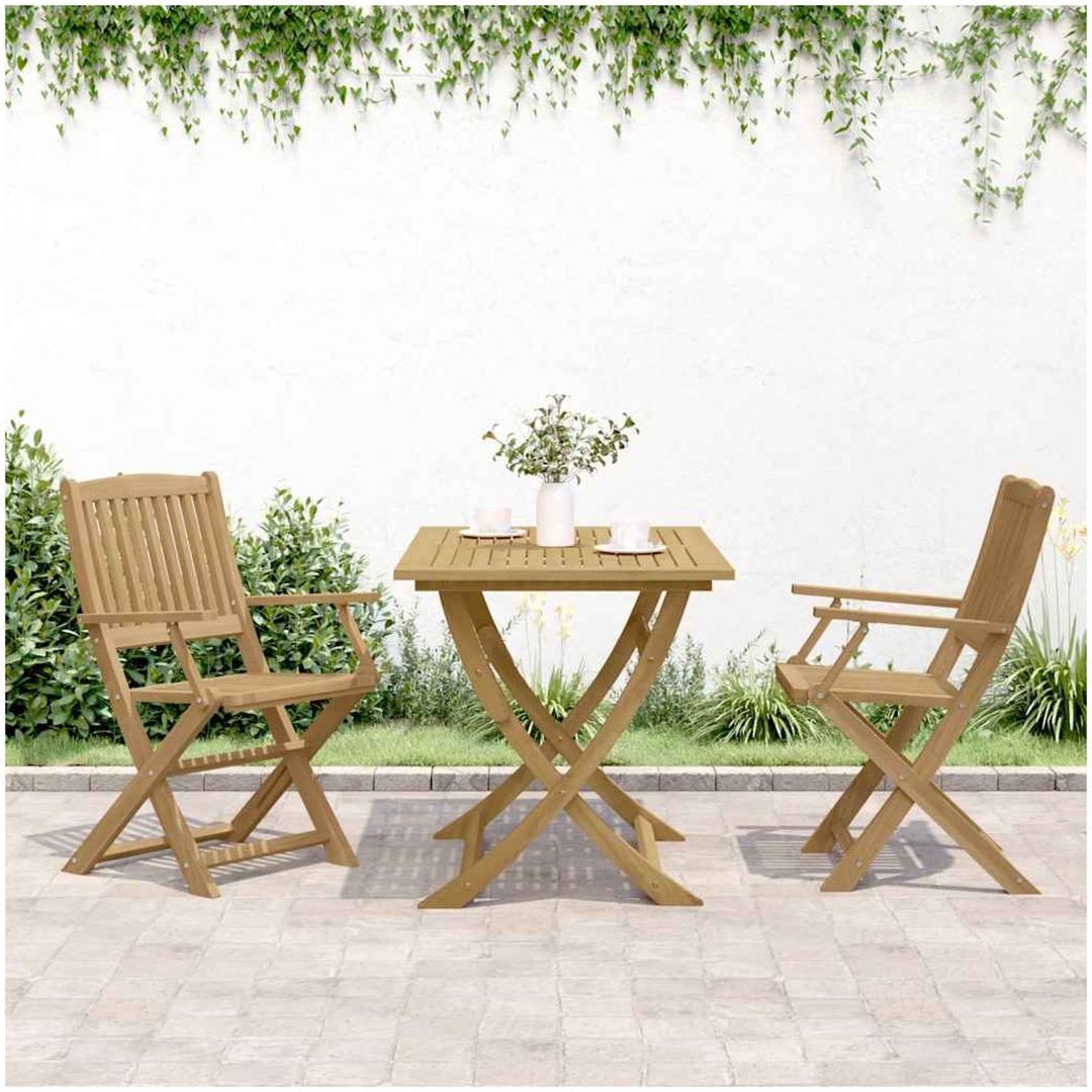 Hopfällbara trädgårdsstolar 2 st 58x54,5x90 cm massiv akacia vidaXL – bild 3