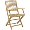 Hopfällbara trädgårdsstolar 2 st 58x54,5x90 cm massiv akacia vidaXL – miniatyr 4