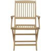 Hopfällbara trädgårdsstolar 2 st 58x54,5x90 cm massiv akacia vidaXL – miniatyr 5