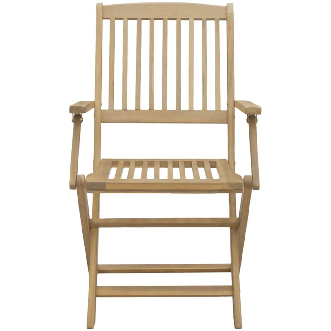 Hopfällbara trädgårdsstolar 2 st 58x54,5x90 cm massiv akacia vidaXL – bild 5
