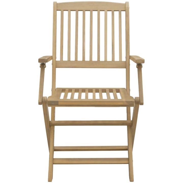 Hopfällbara trädgårdsstolar 2 st 58x54,5x90 cm massiv akacia vidaXL – bild 5