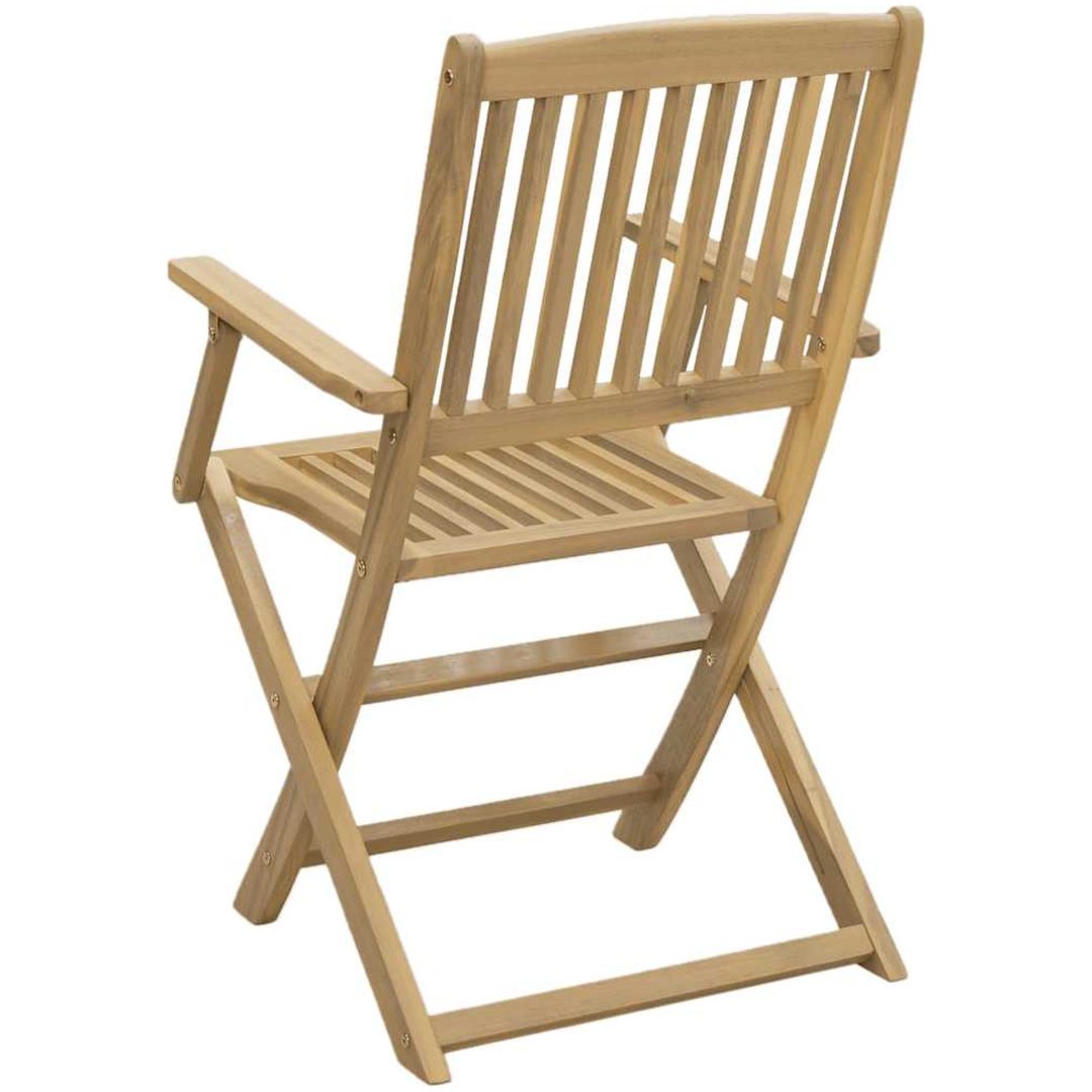 Hopfällbara trädgårdsstolar 2 st 58x54,5x90 cm massiv akacia vidaXL – bild 7