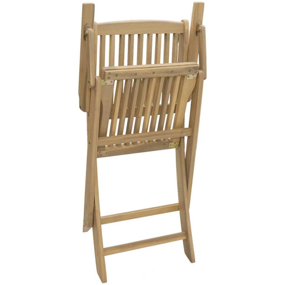 Hopfällbara trädgårdsstolar 2 st 58x54,5x90 cm massiv akacia vidaXL – bild 8