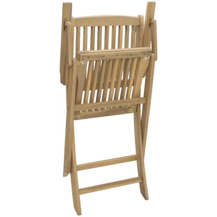 Hopfällbara trädgårdsstolar 2 st 58x54,5x90 cm massiv akacia vidaXL – bild 8