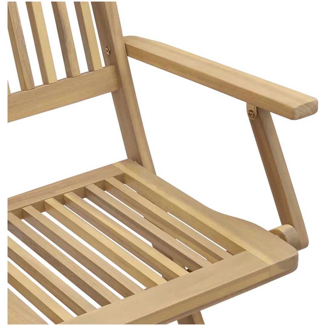 Hopfällbara trädgårdsstolar 2 st 58x54,5x90 cm massiv akacia vidaXL – bild 9