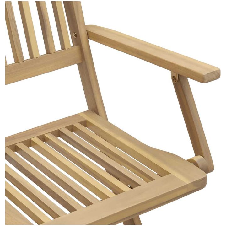 Hopfällbara trädgårdsstolar 2 st 58x54,5x90 cm massiv akacia vidaXL – bild 9