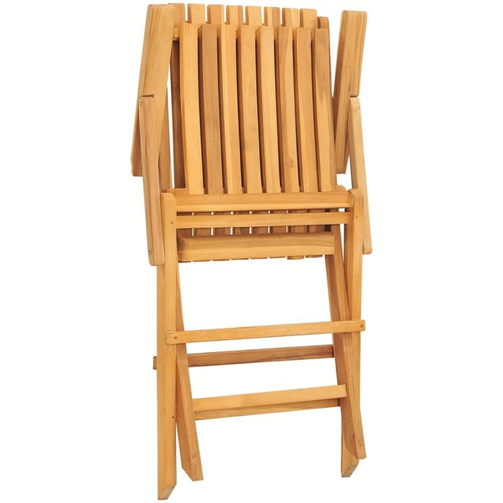 Hopfällbara trädgårdsstolar 2 st 61x67x90 cm massiv teak vidaXL – bild 6