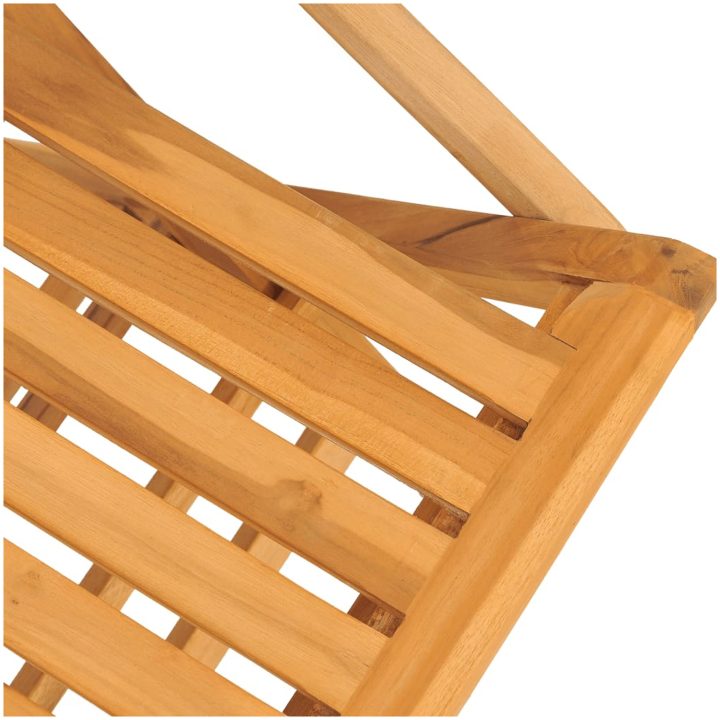 Hopfällbara trädgårdsstolar 2 st 61x67x90 cm massiv teak vidaXL – bild 7