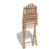 Hopfällbara trädgårdsstolar 2 st bambu vidaXL – miniatyr 2