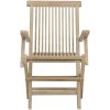 Hopfällbara trädgårdsstolar 2 st grå 56x61x89 cm massiv teak vidaXL – miniatyr 4