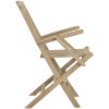 Hopfällbara trädgårdsstolar 2 st grå 56x61x89 cm massiv teak vidaXL – miniatyr 5