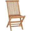Hopfällbara trädgårdsstolar 2 st massiv teak vidaXL – miniatyr 2