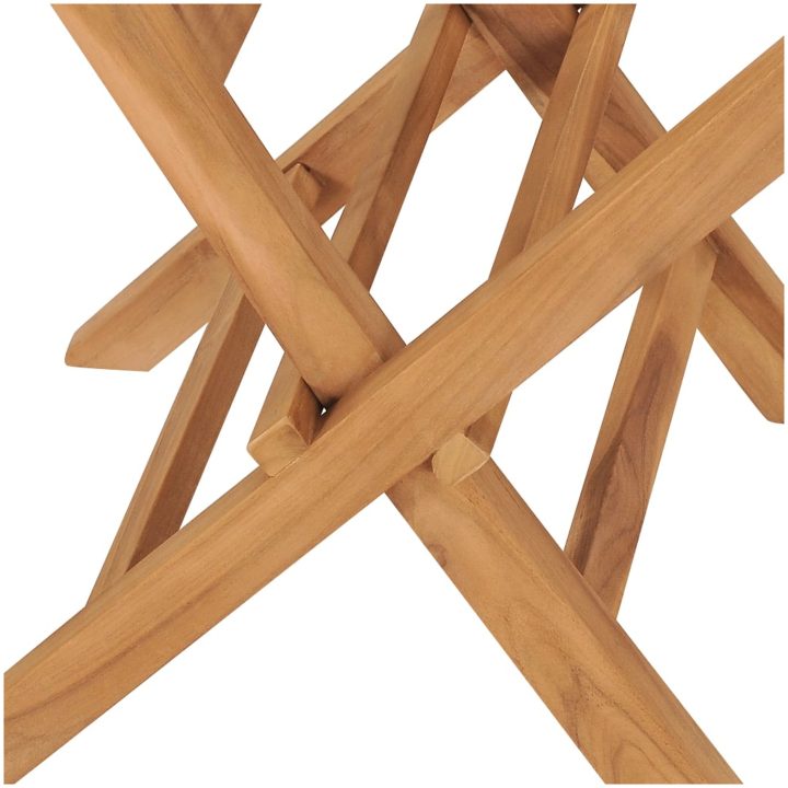 Hopfällbara trädgårdsstolar 2 st massiv teak vidaXL – bild 8