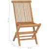 Hopfällbara trädgårdsstolar 2 st massiv teak vidaXL – miniatyr 9