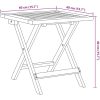 Hopfällbara trädgårdsstolar 2 st med bord svart massivt trä vidaXL – miniatyr 8