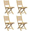 Hopfällbara trädgårdsstolar 4 st 43x54x88 cm bambu vidaXL – miniatyr 4