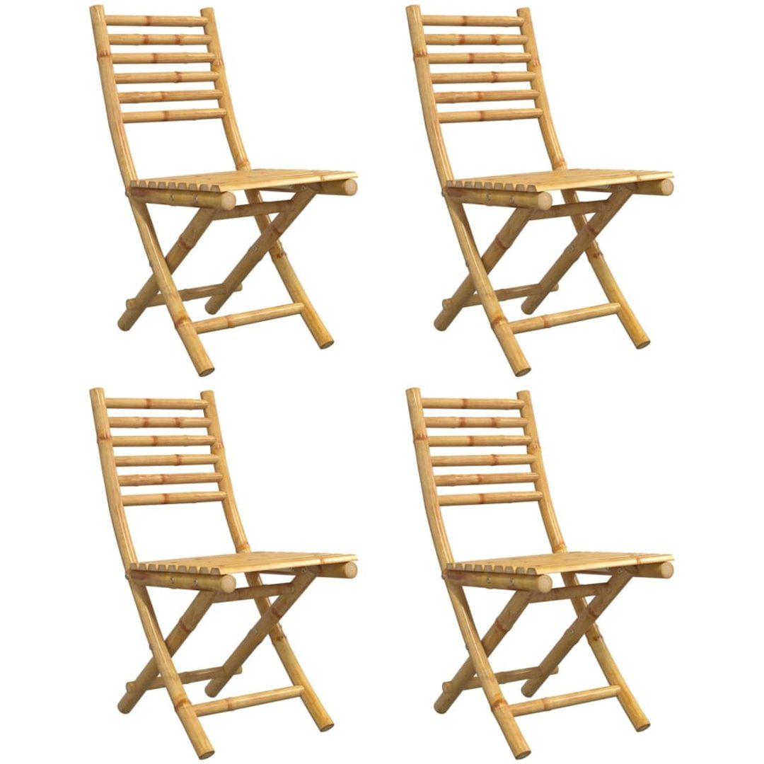 Hopfällbara trädgårdsstolar 4 st 43x54x88 cm bambu vidaXL – bild 4