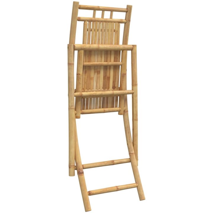 Hopfällbara trädgårdsstolar 4 st 46x66x99 cm bambu vidaXL – bild 8