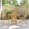 Hopfällbara trädgårdsstolar 4 st 46x66x99 cm bambu vidaXL – miniatyr 1
