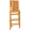 Hopfällbara trädgårdsstolar 4 st 47x62x90 cm massiv teak vidaXL – miniatyr 2