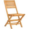Hopfällbara trädgårdsstolar 4 st 47x62x90 cm massiv teak vidaXL – miniatyr 3