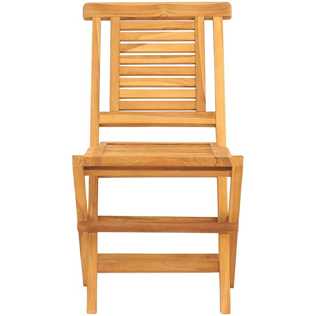 Hopfällbara trädgårdsstolar 4 st 47x63x90 cm massiv teak vidaXL – bild 3