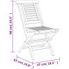 Hopfällbara trädgårdsstolar 4 st 47x63x90 cm massiv teak vidaXL – miniatyr 5