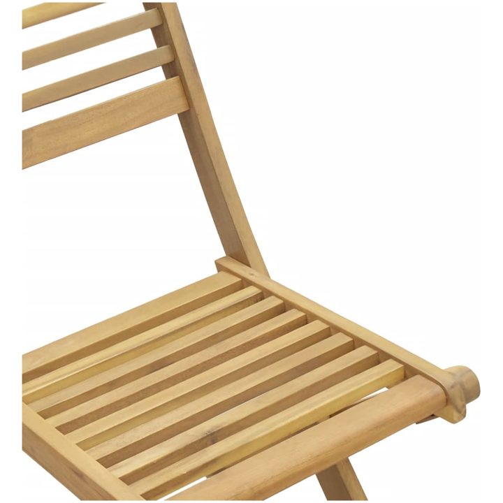 Hopfällbara trädgårdsstolar 4 st 48,5x61,5x87 cm massiv akacia vidaXL – bild 9