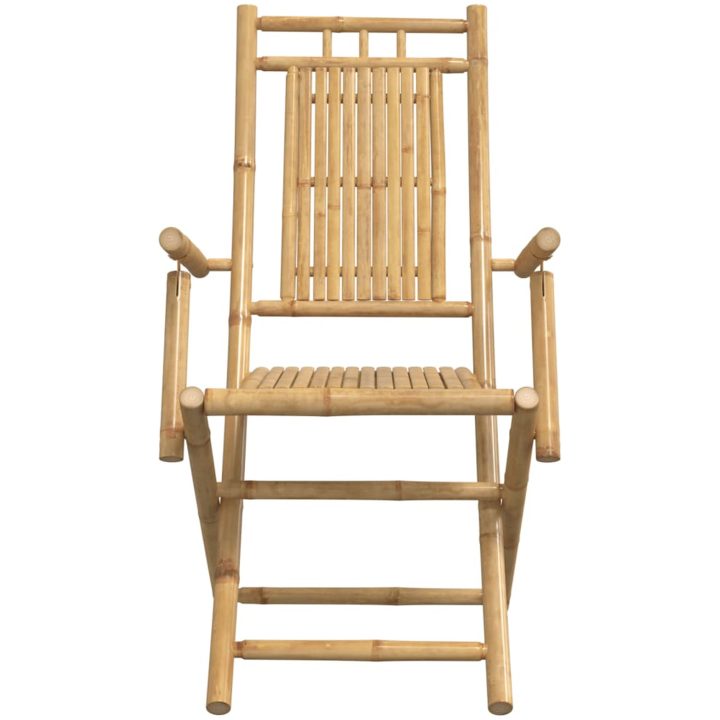 Hopfällbara trädgårdsstolar 4 st 53x66x99 cm bambu vidaXL – bild 5