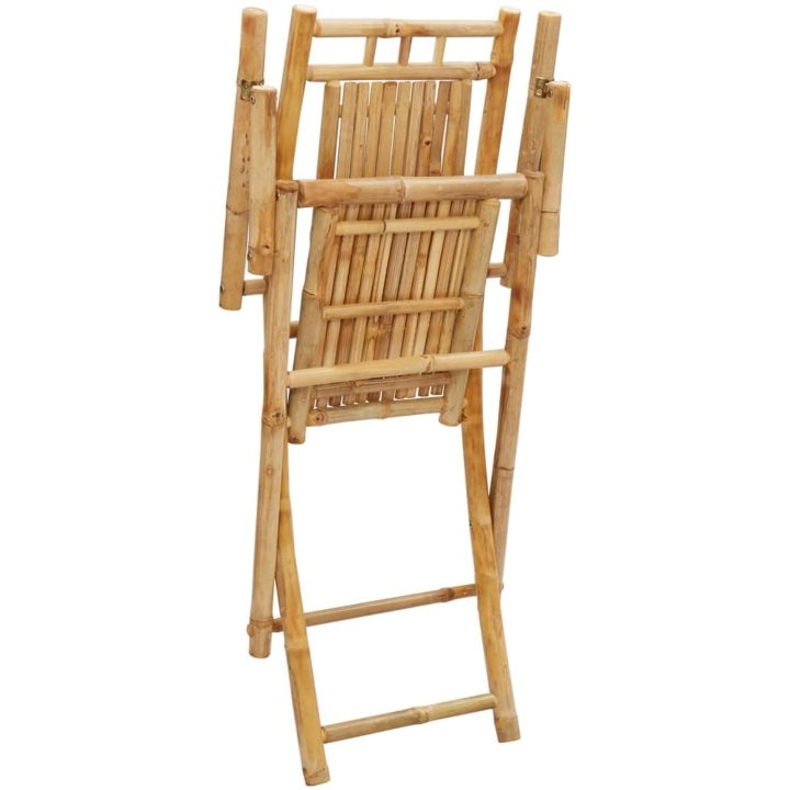 Hopfällbara trädgårdsstolar 4 st 53x66x99 cm bambu vidaXL – bild 8