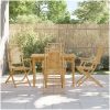 Hopfällbara trädgårdsstolar 4 st 53x66x99 cm bambu vidaXL – miniatyr 1