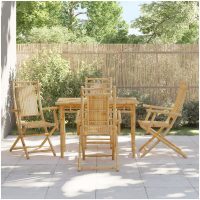 Hopfällbara trädgårdsstolar 4 st 53x66x99 cm bambu vidaXL
