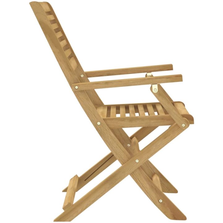Hopfällbara trädgårdsstolar 4 st 54,5x61,5x86,5cm massiv akacia vidaXL – bild 6