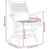 Hopfällbara trädgårdsstolar 4 st 55x62x90 cm massiv teak vidaXL – miniatyr 5