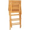 Hopfällbara trädgårdsstolar 4 st 56x63x90 cm massiv teak vidaXL – miniatyr 2