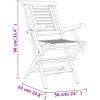 Hopfällbara trädgårdsstolar 4 st 56x63x90 cm massiv teak vidaXL – miniatyr 5