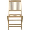 Hopfällbara trädgårdsstolar 4 st 57x49x90 cm massivt akaciaträ vidaXL – miniatyr 5