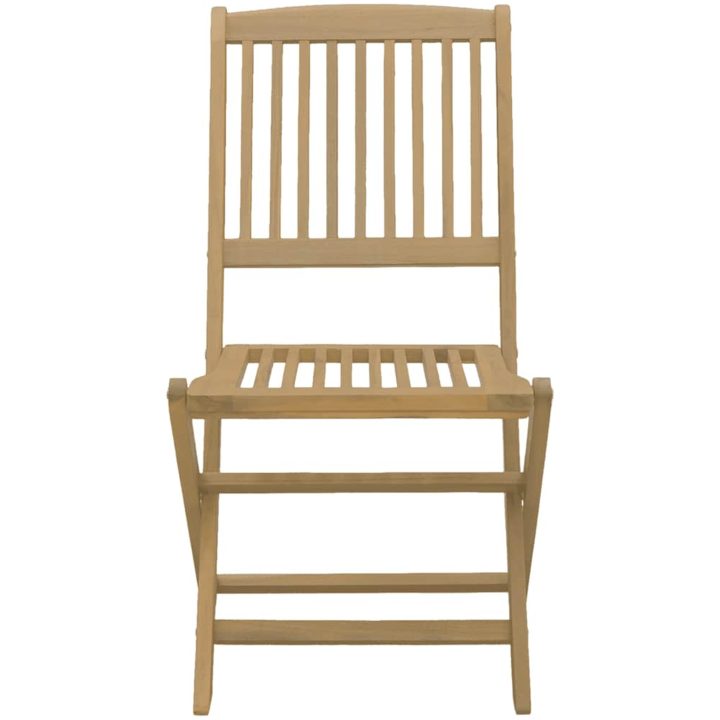 Hopfällbara trädgårdsstolar 4 st 57x49x90 cm massivt akaciaträ vidaXL – bild 5