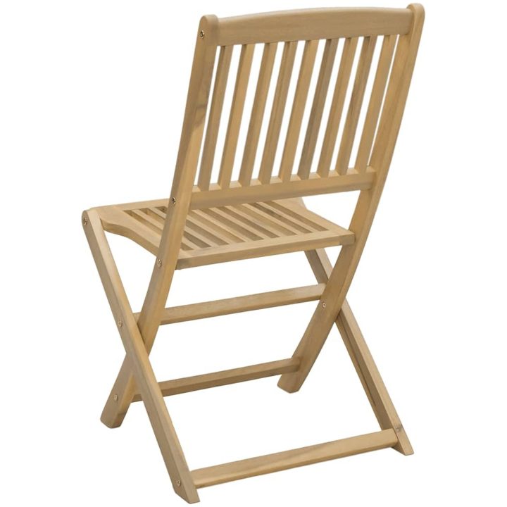 Hopfällbara trädgårdsstolar 4 st 57x49x90 cm massivt akaciaträ vidaXL – bild 7
