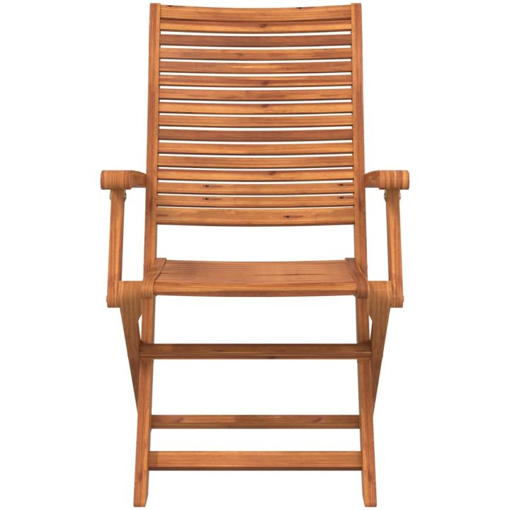 Hopfällbara trädgårdsstolar 4 st 57x66x95 cm massivt akaciaträ vidaXL – bild 4
