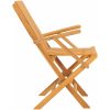 Hopfällbara trädgårdsstolar 4 st 61x67x90 cm massiv teak vidaXL – miniatyr 4