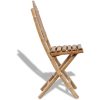 Hopfällbara trädgårdsstolar 4 st bambu vidaXL – miniatyr 3