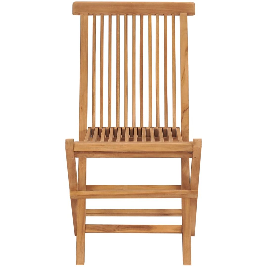 Hopfällbara trädgårdsstolar 4 st massiv teak vidaXL – bild 3