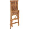 Hopfällbara trädgårdsstolar 4 st massiv teak vidaXL – miniatyr 6