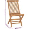 Hopfällbara trädgårdsstolar 4 st massiv teak vidaXL – miniatyr 9