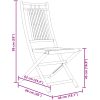 Hopfällbara trädgårdsstolar 6 st 46x66x99 cm bambu vidaXL – miniatyr 10