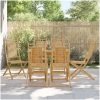 Hopfällbara trädgårdsstolar 6 st 46x66x99 cm bambu vidaXL – miniatyr 1